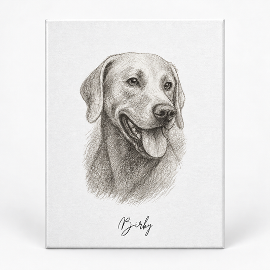 Hand Drawing Style - Custom Pet Canvas