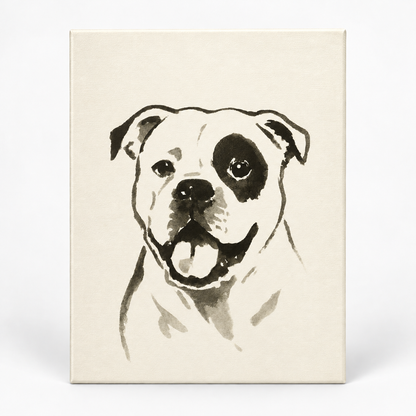 Japanese Sumi-e Style - Custom Pet Canvas