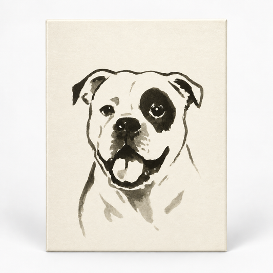 Japanese Sumi-e Style - Custom Pet Canvas