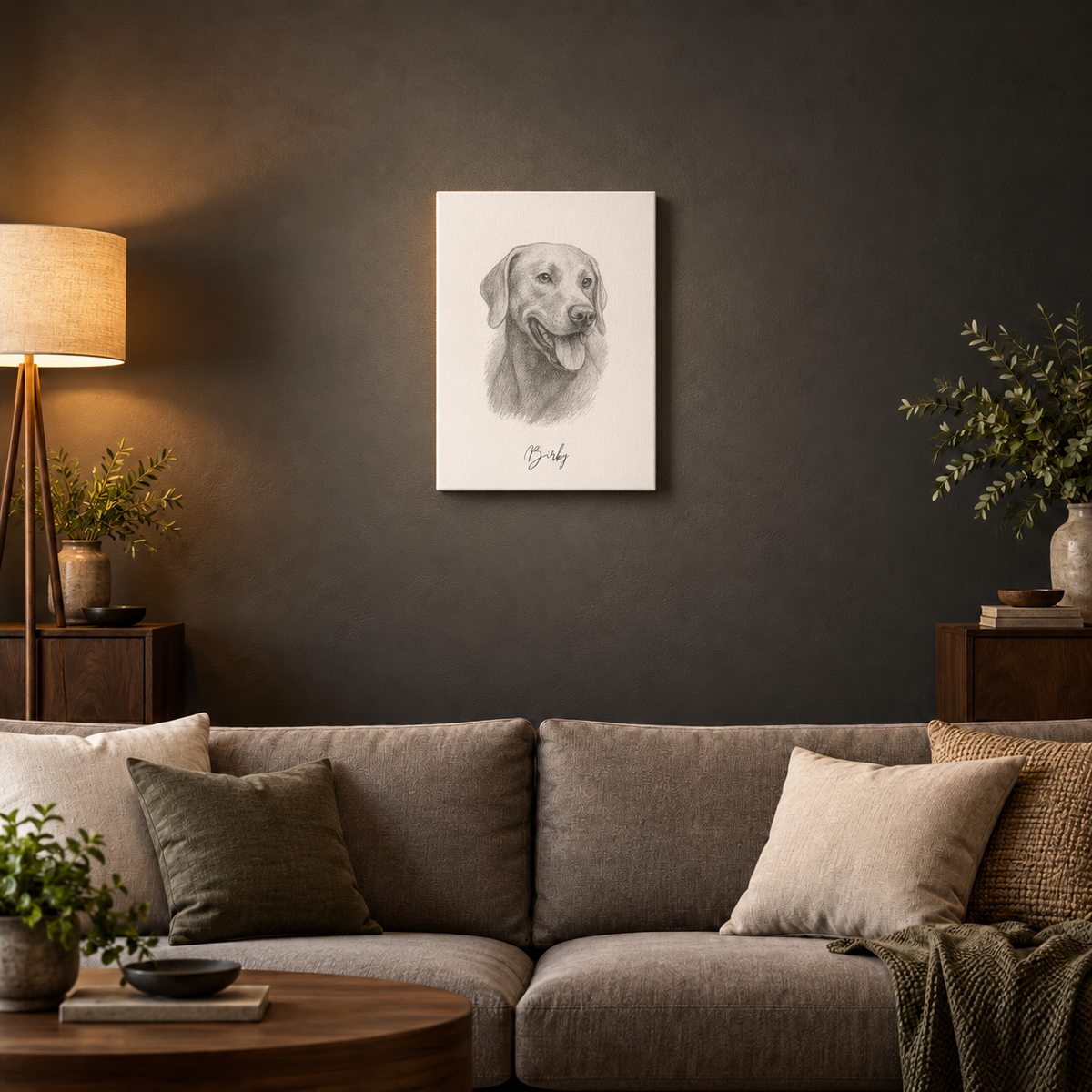Hand Drawing Style - Custom Pet Canvas