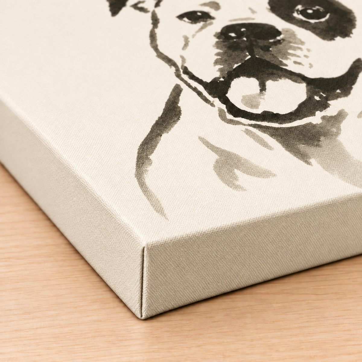 Japanese Sumi-e Style - Custom Pet Canvas